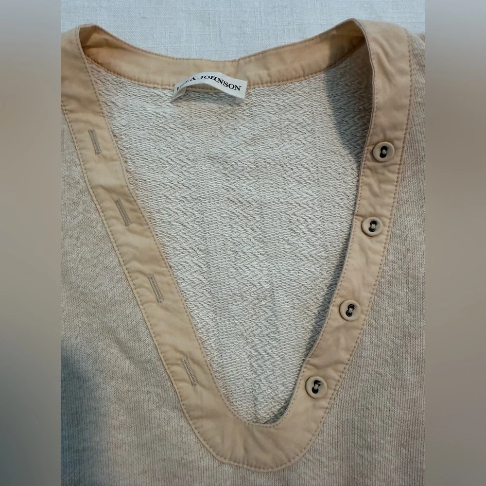 Ulla Johnson Bess Mixed Media Puff Sleeve Pullover Top Women's Size XS